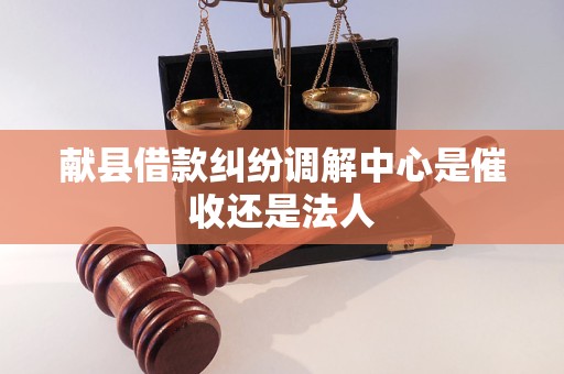 獻縣借款糾紛調解中心是催收還是法人